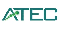 ATEC logo with green circular design.